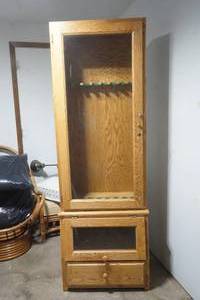 lot 64 image: wood gun cabinet