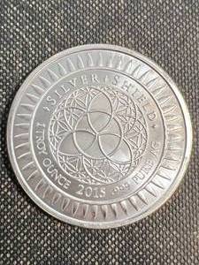 1 TROY OZ .999 FINE SILVER DONT TREAD ON ME ROUND