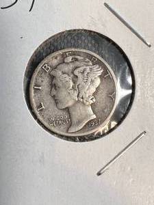 3 US MERCURY DIMES 1937 & 2X 1938-S