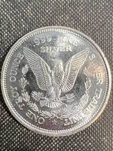 1 TROY OZ .999 FINE SILVER MORGAN DOLLAR DESIGN
