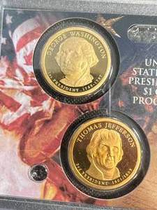 4 COIN PROOF US PRESIDENTIAL DOLLAR SET