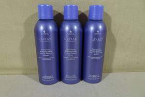 lot 114 image: 3 8.5 Oz Bottles Caviar Anti-Aging Hair Leave-In Treatment