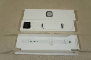 lot 35 image: Apple Watch Series 8 45mm Aluminum & Ceramic GPS Smart Watch