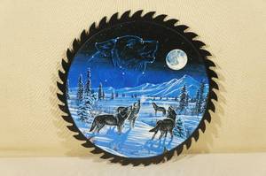 lot 138 image: Hand Painted 10 Saw Blade
