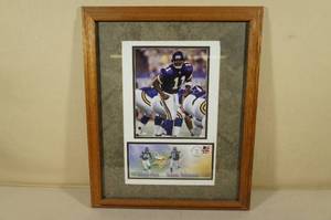 lot 202 image: Randy Moss and Daunte Culpepper Framed Photograph