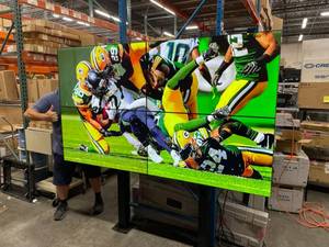 lot 5 image: Large Videowall Video Wall System - Four (4) NEC 46 LED Backlit Ultra Narrow Bezel Displays & Chief Fusion Stand LBM2X2U