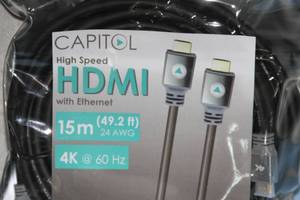 lot 69 image: Lot of 2 - NEW - 15 Meter (50) 4K High Speed HDMI Cables with Ethernet