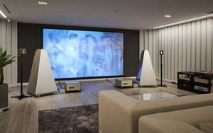 lot 99 image: Screen Innovations SI Zero Edge Pro 106 (52x92) Widescreen HDTV 4K  8K Home Theater Projection  Projector Screen - $3,000 Online