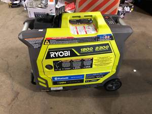 lot 1 image: Ryobi 2,300-Watt Recoil Start Bluetooth Gasoline Powered Digital Inverter Generator Customer Returns See Pictures