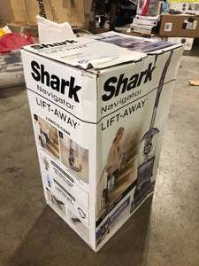 lot 34 image: Shark Navigator Lift-Away Lightweight Bagless Corded HEPA Filter Upright Vacuum for Multi-Surface in Purple  Customer Returns See Picture