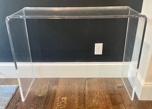 lot 8 image: Curved Contemporary Style Lucite Console Table