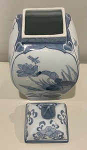 lot 27A image: Blue and White Asian Ginger Jar