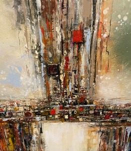lot 15 image: Original Abstract Textured Painting on Canvas
