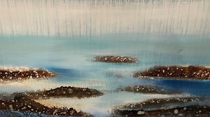 lot 52 image: Large Beautiful Abstract Framed Artwork