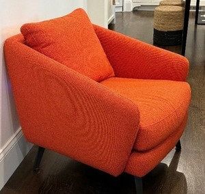lot 4 image: Della Robbia Orange Modern Accent Chair