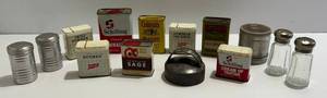 lot 7 image: Group Of Misc. Vintage Kichen Spice Tins