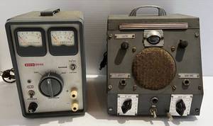 lot 39 image: Two Vintage Electronic Devices Including DC Volt Meter