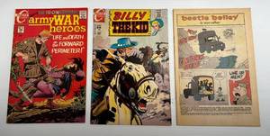 lot 61 image: Two 1970 Charlton Comics 1 Army War Heros, 1 Billy The Kid