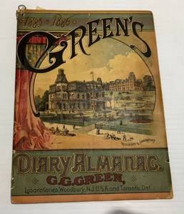 lot 121 image: 1885-1886 Greens Diary Almanac