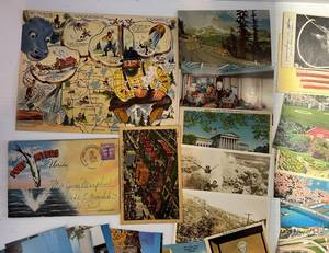 lot 123 image: Group Of Misc. Vintage Postcards