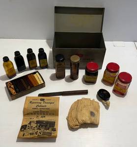 lot 165 image: Vintage General Cement Cabinet Repair Kit With Contents
