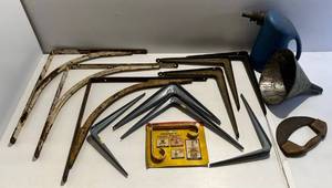 lot 178 image: Vintage Shelf Brackets And More