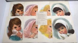 lot 181 image: Very Old Vintage Northern Tissue  American Beauties Prints In Original Mailer And With Original Letter 8 Total