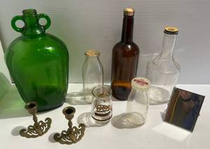 lot 195 image: Group Of Vintage Bottles And More Including 1998 Pokemon Jelly JarCup  And More