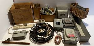 lot 205 image: Group Of Misc. Electrical Items Including Breaker Boxes And More