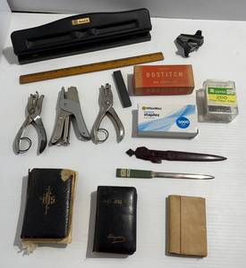 lot 231 image: Vintage Office Supplies And Prayer Books