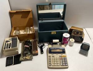 lot 236 image: Vintage Electronics Lot Including Wollensak Microphone And More