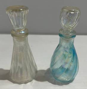lot 241 image: Two Very Old Opalescent Purfume Bottles