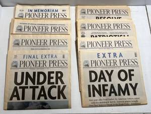 lot 258 image: 2001 Pioneer Press 911 Newspapers