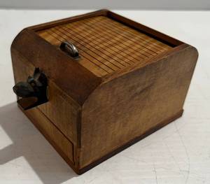 lot 271 image: 1930s-40s Wooden Dog Head Mechanical Cigarette Dispenser (VERY COOL)