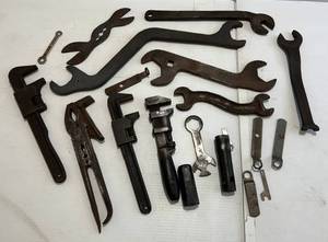 lot 278 image: Group Of Misc. Antique Wrenches And More