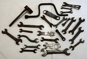 lot 281 image: Group Of Misc. Antique Wrenches Including Ford And More