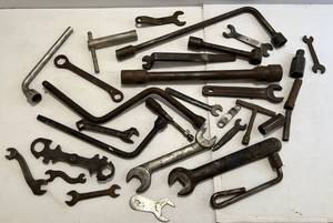 lot 282 image: Group Of Misc. Antique Wrenches And More