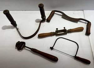 lot 292 image: Group Of Very Old Tools Including Debarking Tools And more