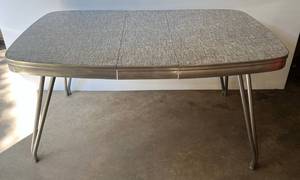 lot 301 image: Mid-Century Formica Table With Metal legs