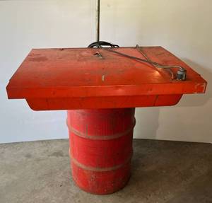 lot 302 image: Large Electric Parts Washer With 55 Gallon Drum 34 12 x 27x 8