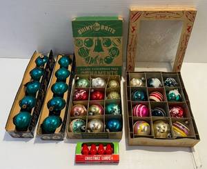lot 20 image: Antique Christmas Bulbs & More