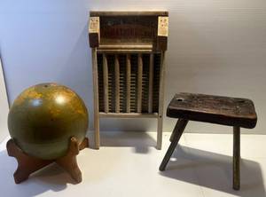 lot 71 image: Antique Items Including Globe And More