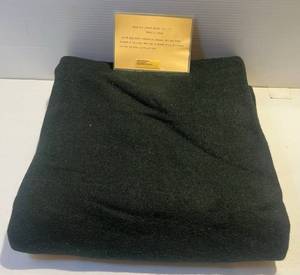 lot 94 image: Black Wool Carrage Blanket 64 x 66 Weights 4 12 LBS (1894 Sears & Roebuck Catalog Item) With Provenance