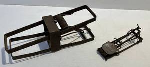 lot 110 image: Two Vintage Metal Animal Traps