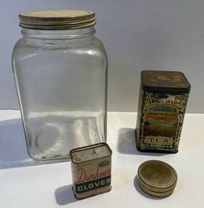 lot 113 image: Vintage Items Including Monarch Tea Tin And More