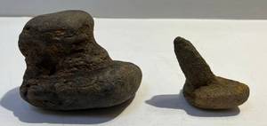 lot 123 image: Two Stone Primitive Items Possible Tools