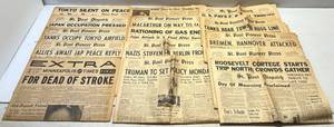 lot 134 image: 1945 Wartime Newspapers