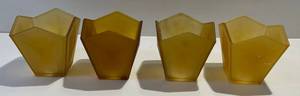lot 170 image: 4 Antique Frosted Amber Light Shades