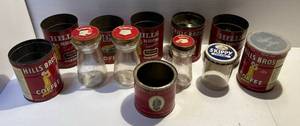 lot 209 image: Vintage Coffee Cans, Tobacco Tin & More