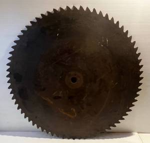 lot 210 image: Two Antique Large Saw Mill Blades 1 18 1 29